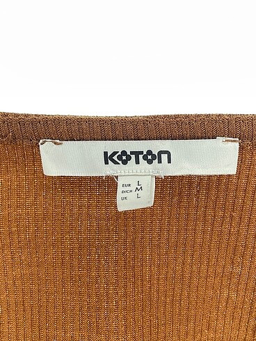 l Beden camel Renk Koton Bluz %70 İndirimli.