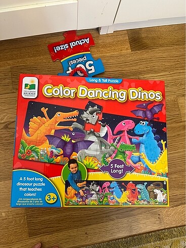 Color Dancing Dev Yer Puzzle +3 yaş