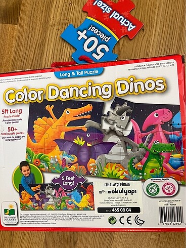 Diğer Color Dancing Dev Yer Puzzle +3 yaş