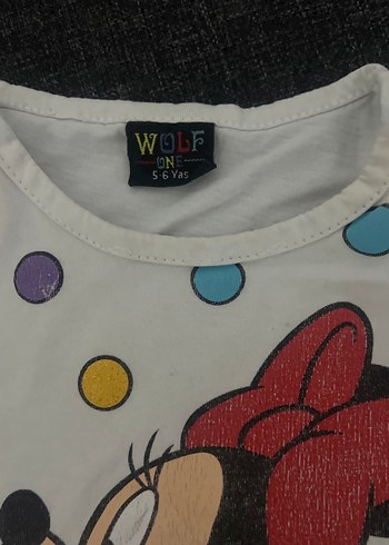 Kız Çocuk Minnie Mouse Baskılı Kısa Kollu Tişört - Görsel 2