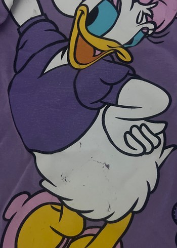 Mor Baskılı Kız Çocuk Tişörtü - Görsel 3