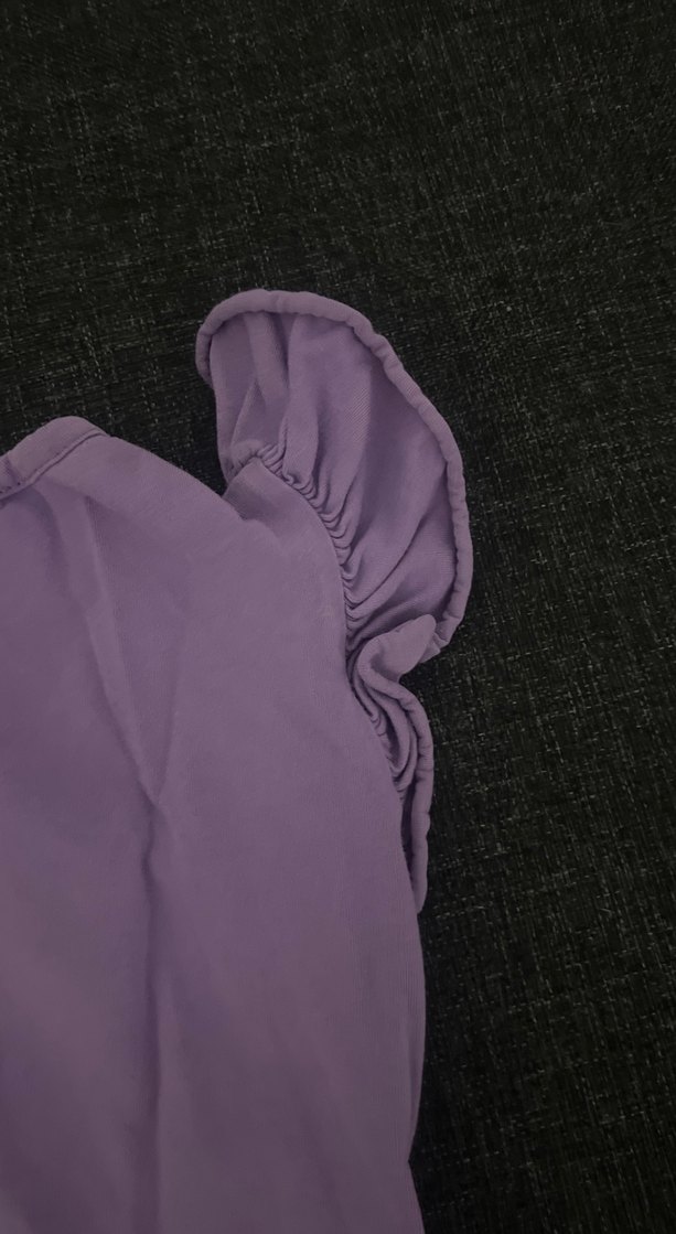 Mor Baskılı Kız Çocuk Tişörtü - Görsel 5