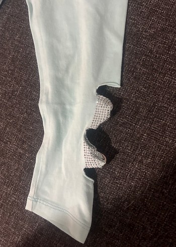 Turkuaz Kız Tayt Elastik Bel - Görsel 3