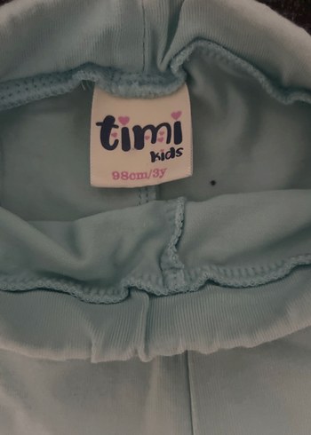 Turkuaz Kız Tayt Elastik Bel - Görsel 4