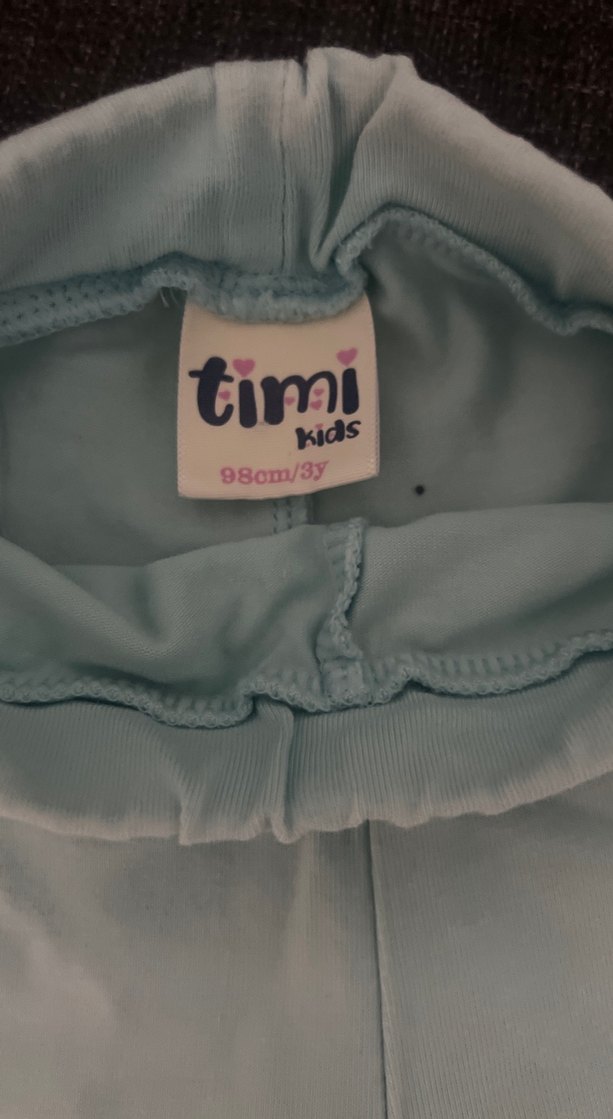 Turkuaz Kız Tayt Elastik Bel - Görsel 4