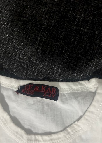 Kız Çocuk Beyaz Baskılı Kısa Kollu Tişört - Görsel 3