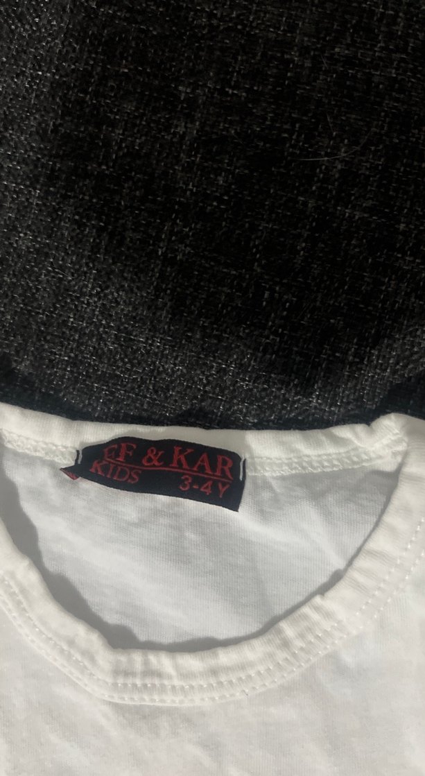 Kız Çocuk Beyaz Baskılı Kısa Kollu Tişört - Görsel 3