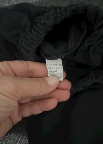 Kız Çocuk Siyah Baskılı Rahat Eşofman - Görsel 2