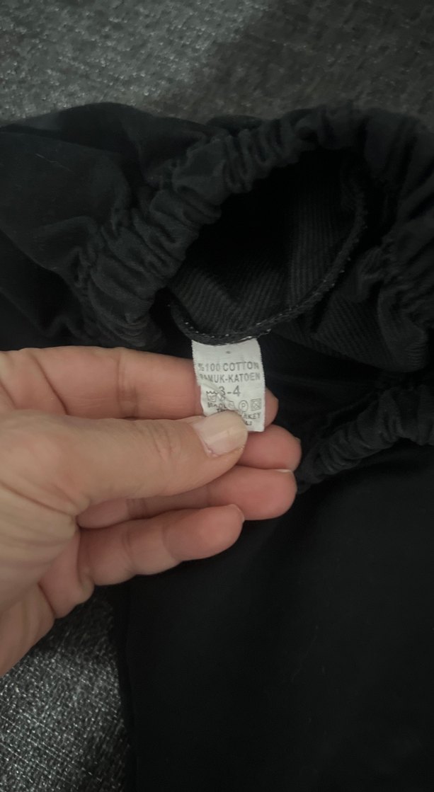 Kız Çocuk Siyah Baskılı Rahat Eşofman - Görsel 2