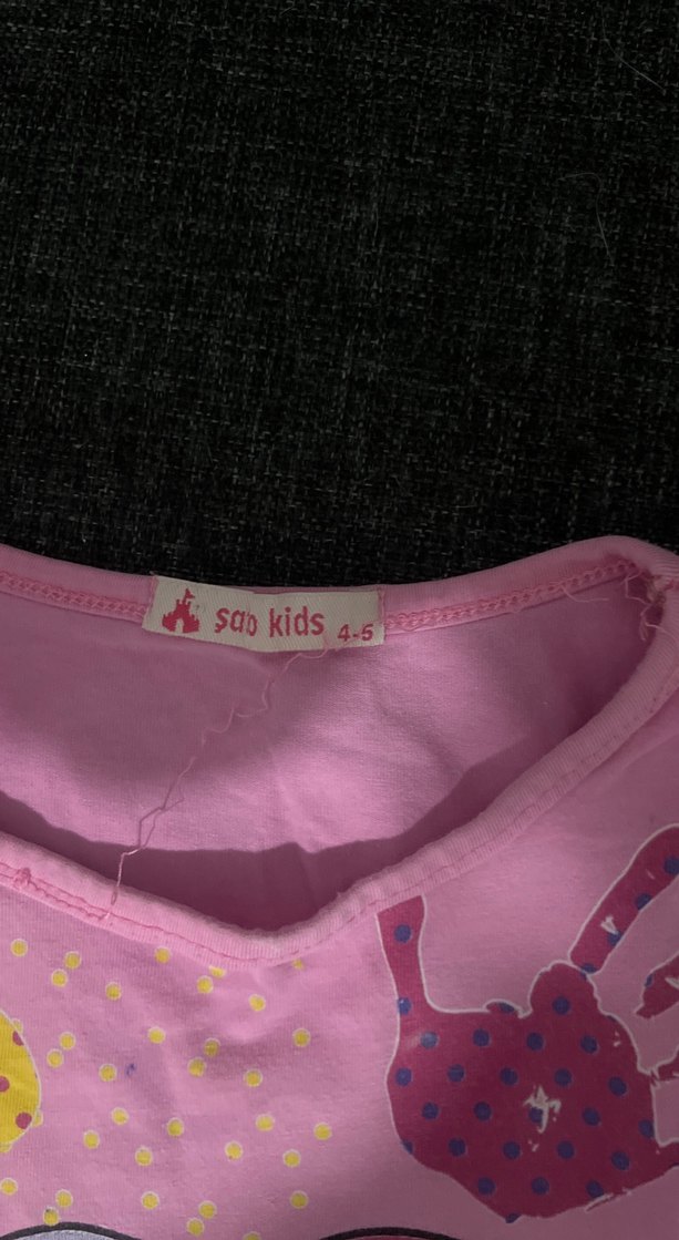 Pembe Baskılı Kolsuz Kız Çocuk Tişörtü - Görsel 2