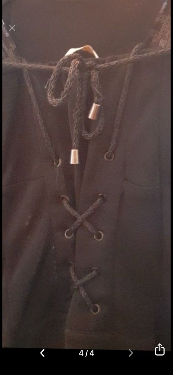 Siyah Süet V Yaka Kadın Tulum - Görsel 3