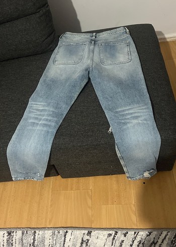 Gevşek Kesim Midi Kot Pantolon - Görsel 6