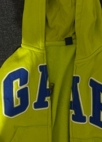 Sarı Kapüşonlu Fermuarlı Erkek Sweatshirt - Görsel 2