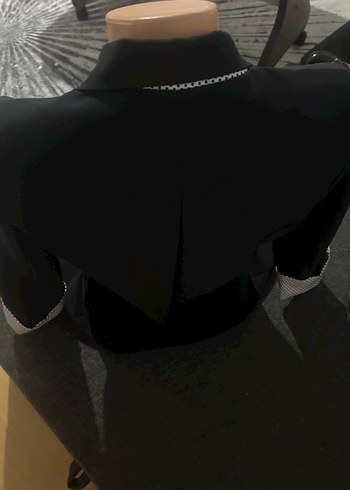 Siyah Düğmeli Kadın Blazer Ceket - Görsel 4