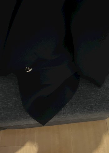 Kadın Siyah Düğmeli Midi Blazer - Görsel 3