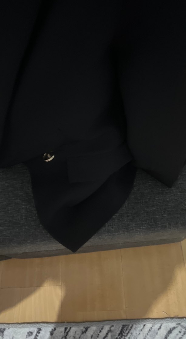 Kadın Siyah Düğmeli Midi Blazer - Görsel 3