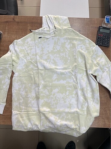 Limon/ Beyaz unisex sweatshirt
