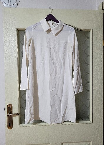 Beyaz uzun gömlek tunik 