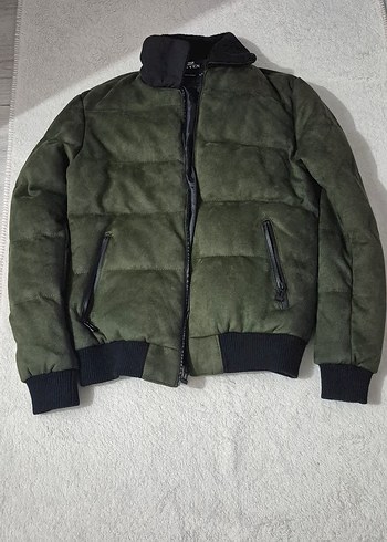 mont kaban Yeşil Süet Fermuarlı Ceket