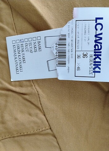 LC Waikiki Hardal Lcw Hamile pantolonu