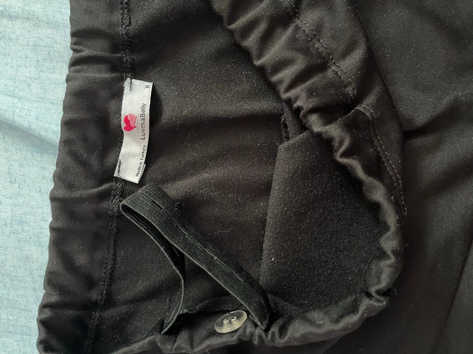 Siyah Hamile Pantolonu, Normal Boy, Fermuarlı - Görsel 2