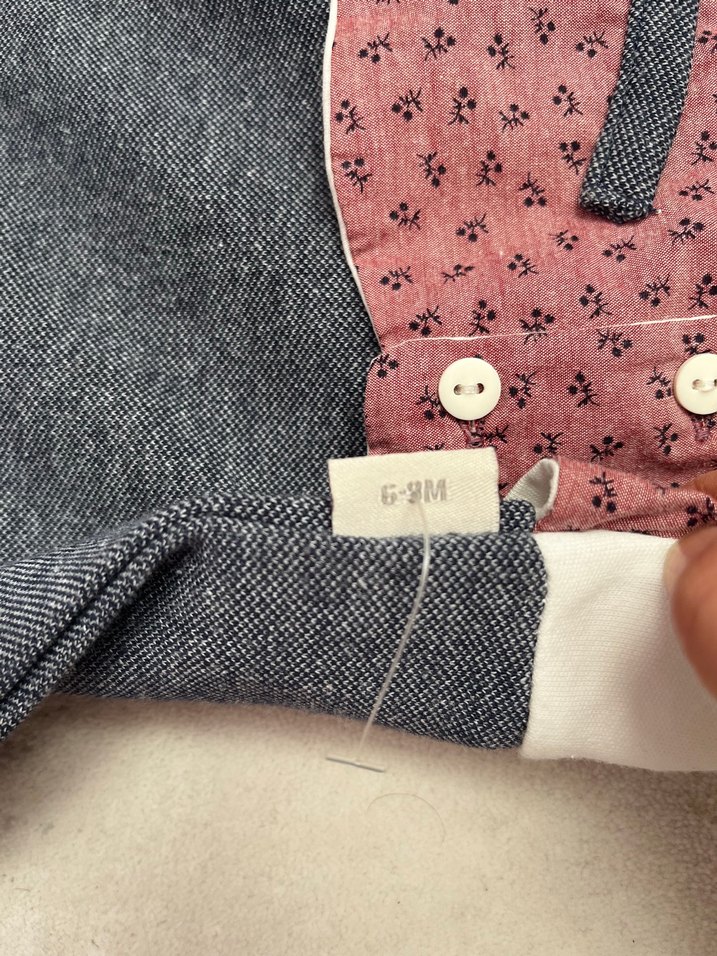 Düğmeli Erkek Bebek Tulum Bordo Gri - Görsel 2