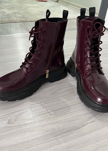 Bordo Deri Bot - Görsel 3