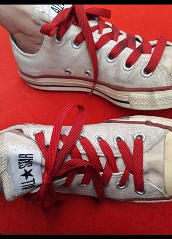CONVERSE ALL STAR BEYAZ KIRMIZI AYAKKABI