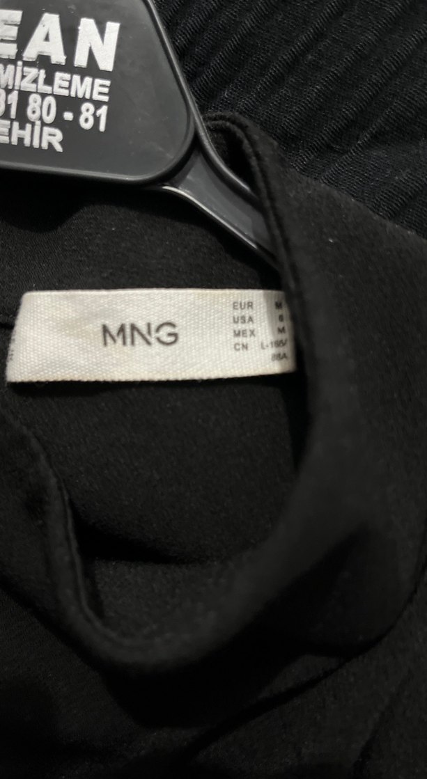 Siyah Midi Yüksek Yakalı Kadın Elbise - Görsel 4