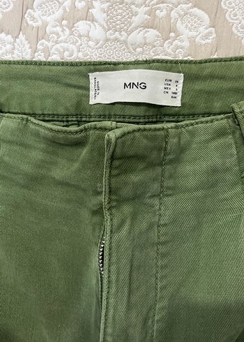 Kadın Haki Rahat Kesim Kumaş Pantolon - Görsel 2