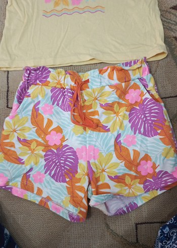 Bohem Renkli Desenli Kız Şortu takı m - Görsel 3