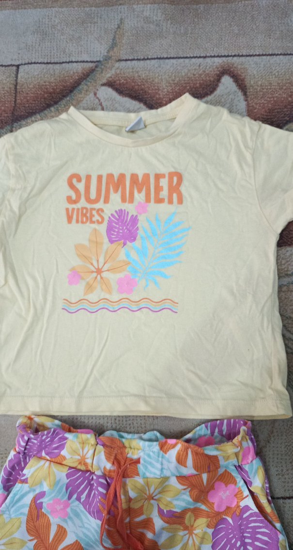 Bohem Renkli Desenli Kız Şortu takı m - Görsel 4