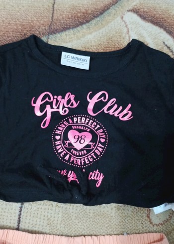 Rahat Kesim Pastel Pembe Kız Şortu takım - Görsel 3