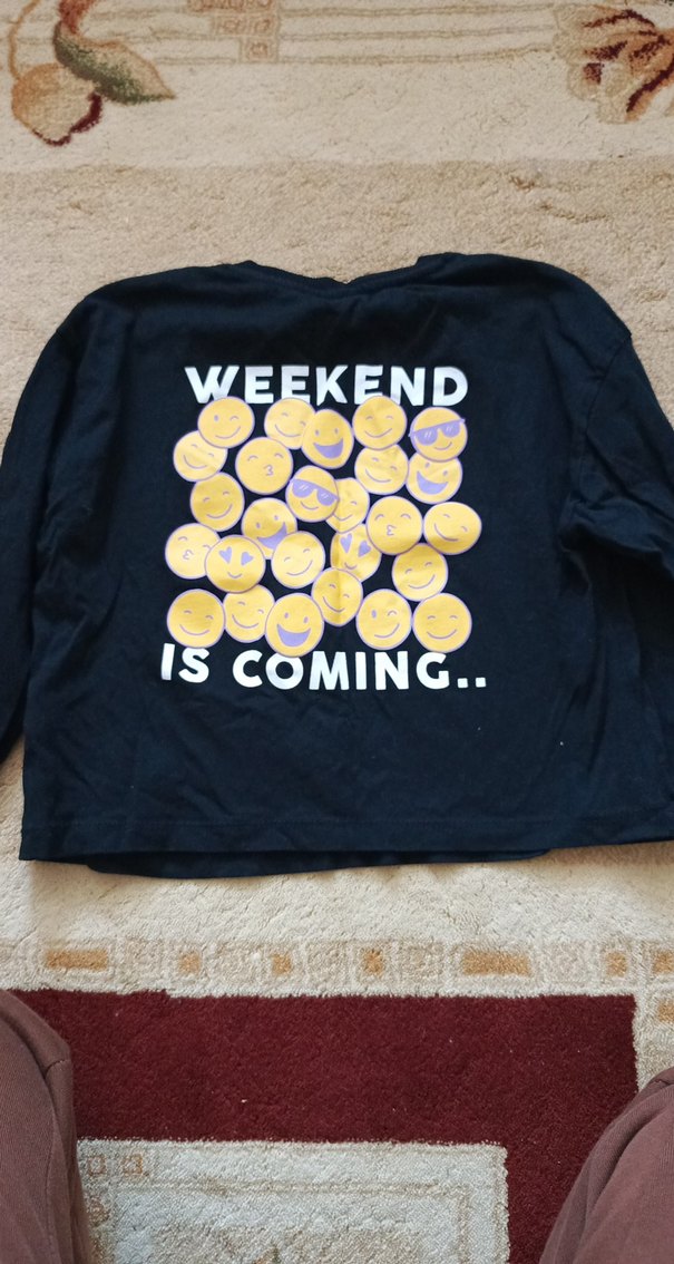 Siyah Kız Çocuk Uzun Kollu Tişört - Görsel 4