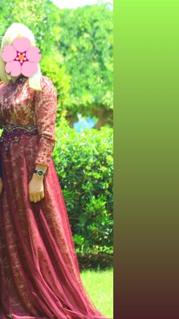 Bordo Dantel İşlemeli Uzun Kollu Abiye - Görsel 3