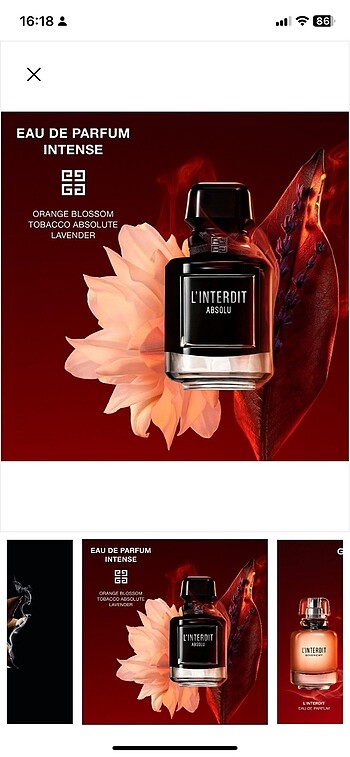 Beden Renk GIVENCHY L?INTERDIT ABSOLU PARFÜM 80ml