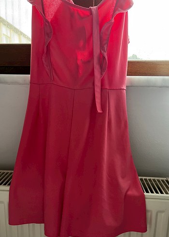 Kırmızı Fırfırlı Straplez Kadın Tulum - Görsel 3