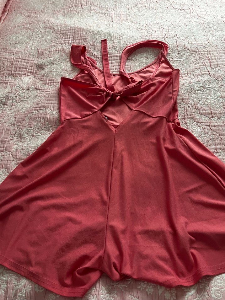 Kırmızı Fırfırlı Straplez Kadın Tulum - Görsel 4