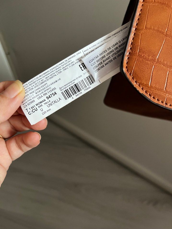 Kahverengi Deri Yılan Desenli Kadın Çanta - Görsel 3