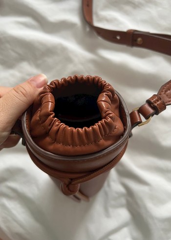 Kahverengi Deri Kadın Çanta - Görsel 3