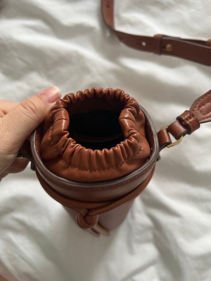 Kahverengi Deri Kadın Çanta - Görsel 3