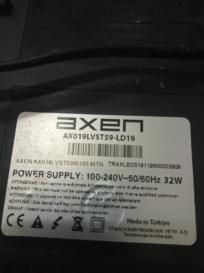 Axen Siyah 19 inç led tv - Görsel 4