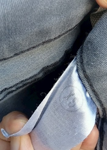 Gri Payetli Nakışlı Dar Kesim Denim Pantolon - Görsel 2