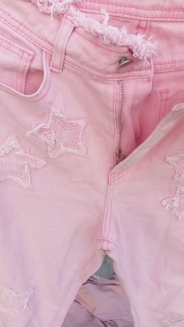 Pembe Rahat Kesim Kız Pantolonu - Görsel 2