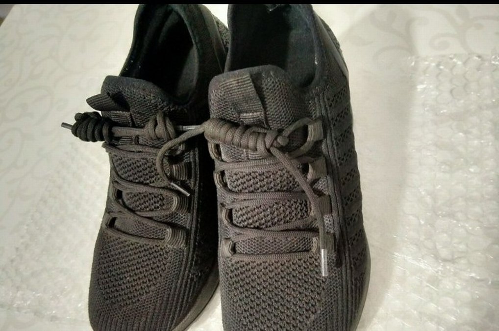 Siyah Dolgu Topuklu Bağcıklı Kadın Spor Ayakkabı - Görsel 2