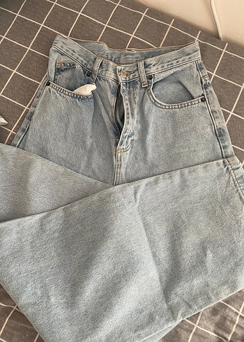 m Beden acık maviRahat Kesim Midi Denim Kadın Pantolon
