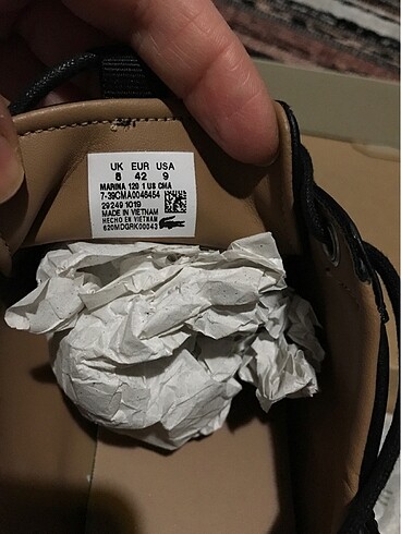 42 Beden Lacoste erkek ayakkabı