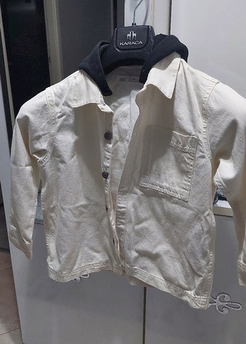 Beyaz Baskılı Erkek Çocuk Oversize Ceket - Görsel 5