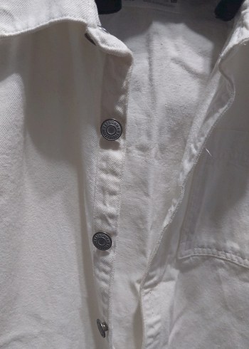 Beyaz Baskılı Erkek Çocuk Oversize Ceket - Görsel 2