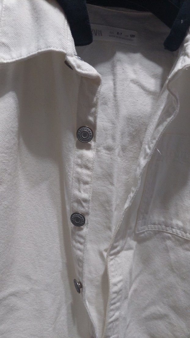 Beyaz Baskılı Erkek Çocuk Oversize Ceket - Görsel 2